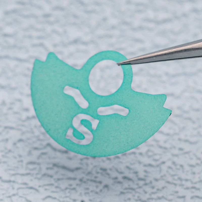 Seiko Mod NH35 pelindung gerakan palu otomatis serpihan logam dengan "S" cocok NH35 NH36 4R suku cadang alat pembuat jam pengganti gerakan