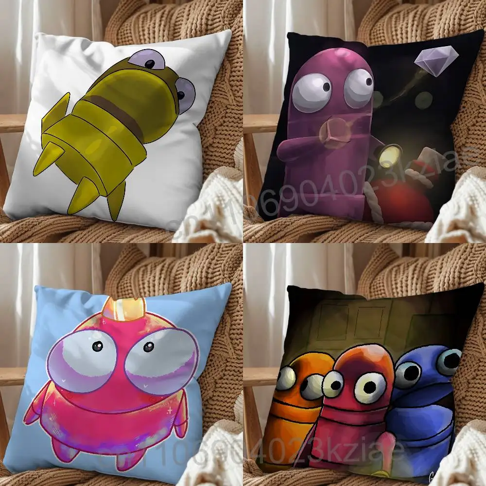 

Game CUTE REPO Pillow Case Anti-dustmite Pillowcase Invisible zipper silky short plush Sofa cushion cover