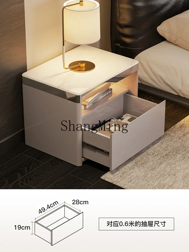 ZYY미니멀리스트 침대 협탁 침실 고급 대리석 수납 협탁 가정용 협탁
