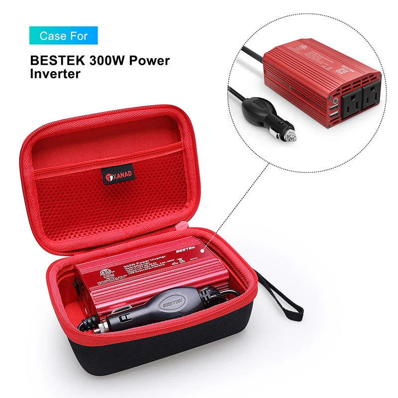 Xanad Eva Hard Case Voor Bestek 300W Power Inverter Dc 12V Naar 110V Ac Auto Omvormer Carrying opbergtas