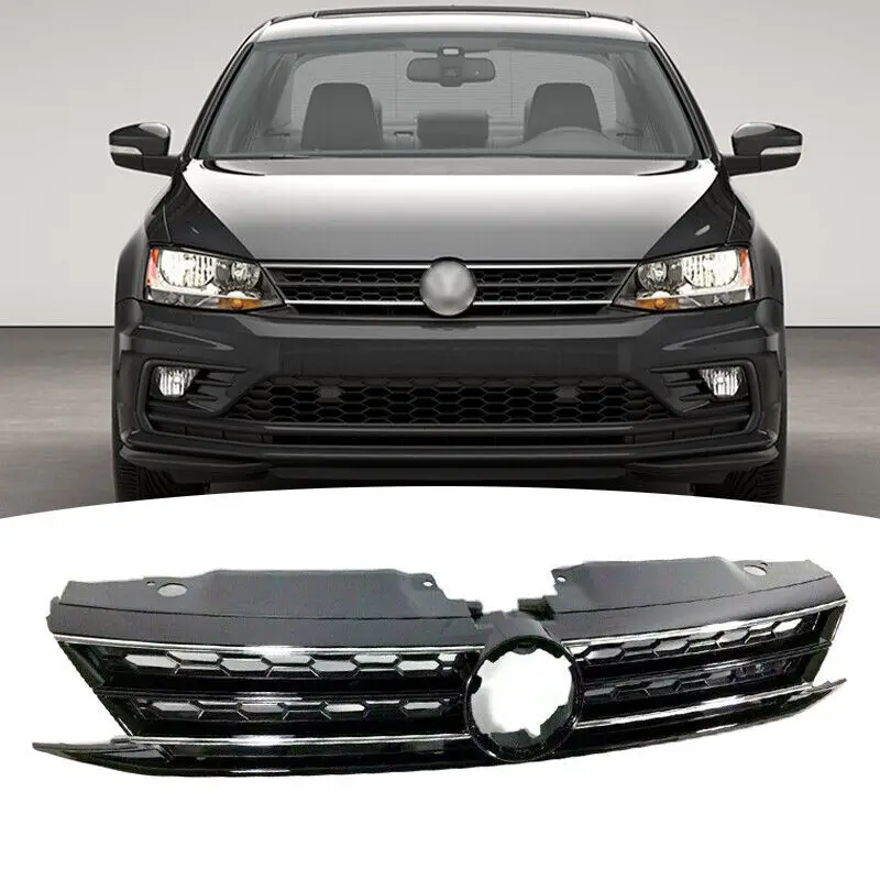 

Подходит для VW Volkswagen Jetta 2015, 2016, 2017, 2018 годов выпуска, передняя хромированная решетка бампера.