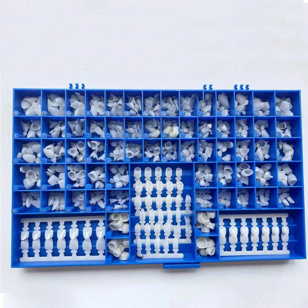 Dentst Dental 390Pcs/Box Dental Temporary Crowns 66 Size Crown Mold Guides Premolar Molars Anterior Cuspid