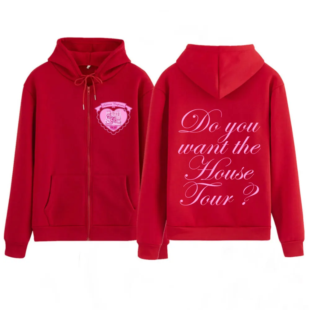 Do You Want The House Tour Sabrina Carpenter Fashion Print Zipper Hoodie Men Women Long-sleeved Harajuku Zip Up Jacket Coats Top view 4