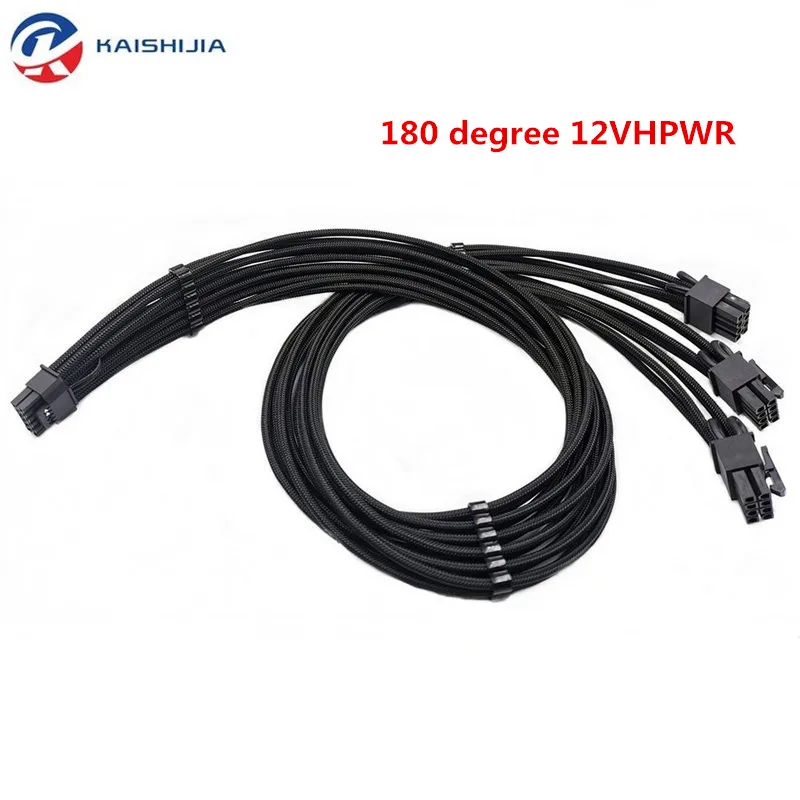 Silverstone SX1000 PSU PCIE 5.0 90 Degree 12VHPWR 16Pin to 3x8Pin GPU Modular Power Cable for RTX 4090 Graphics Card