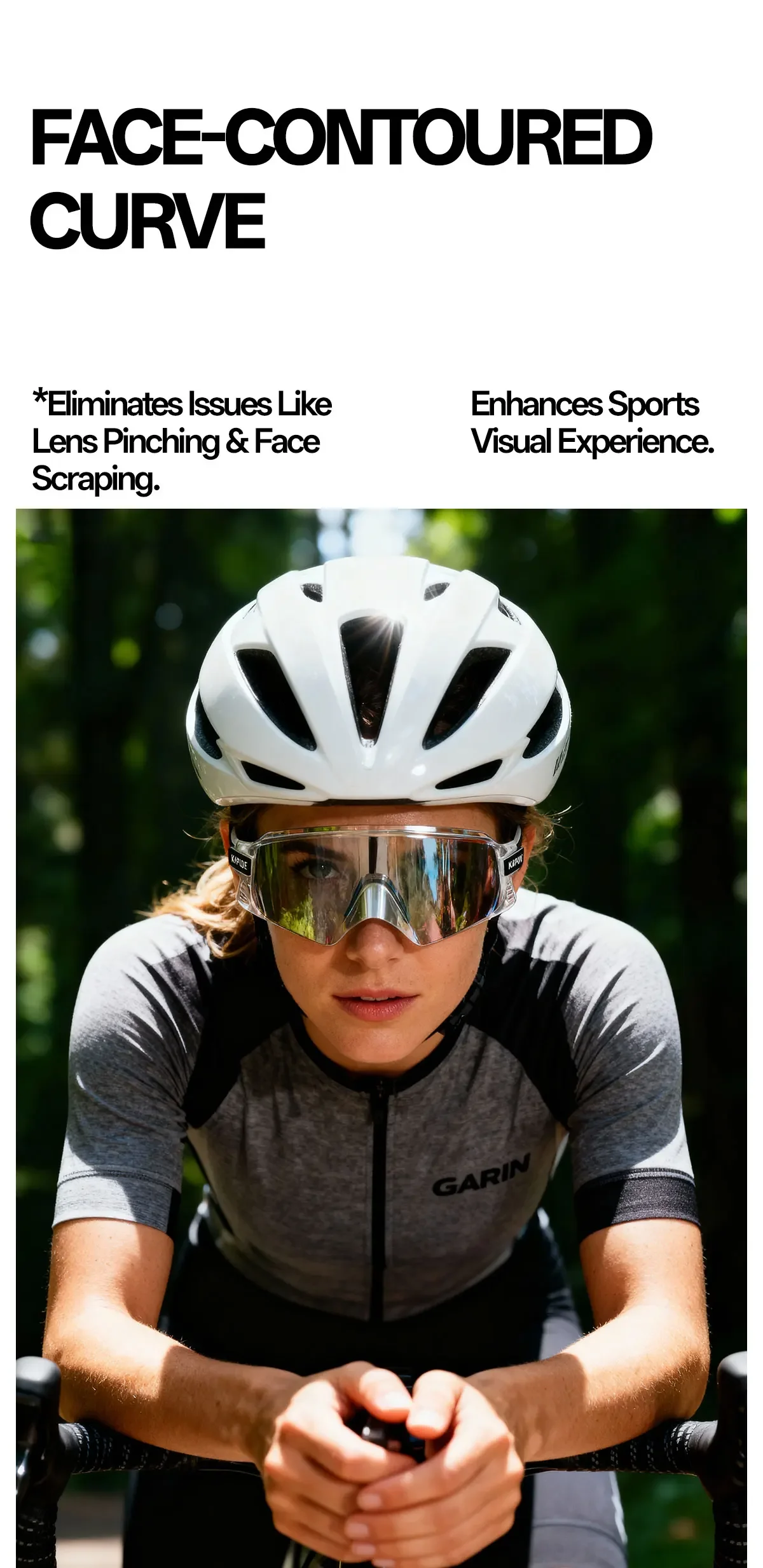 KAPVOE Outdoor Sport Wandern Frauen Fahrrad Radfahren UV400 Brille Männer Photochrome Radfahren Sonnenbrille Straße Fahren Fahrrad Brille – Detail 2