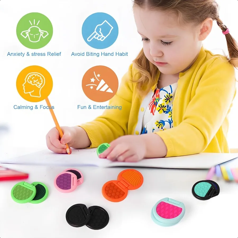 ألعاب متململة ألعاب حسية للبالغين مع عناصر تخفيف القلق للتوحد لـ ADHD Str Relief Fun Fidgets للمراهقين المزخرفة وFli
