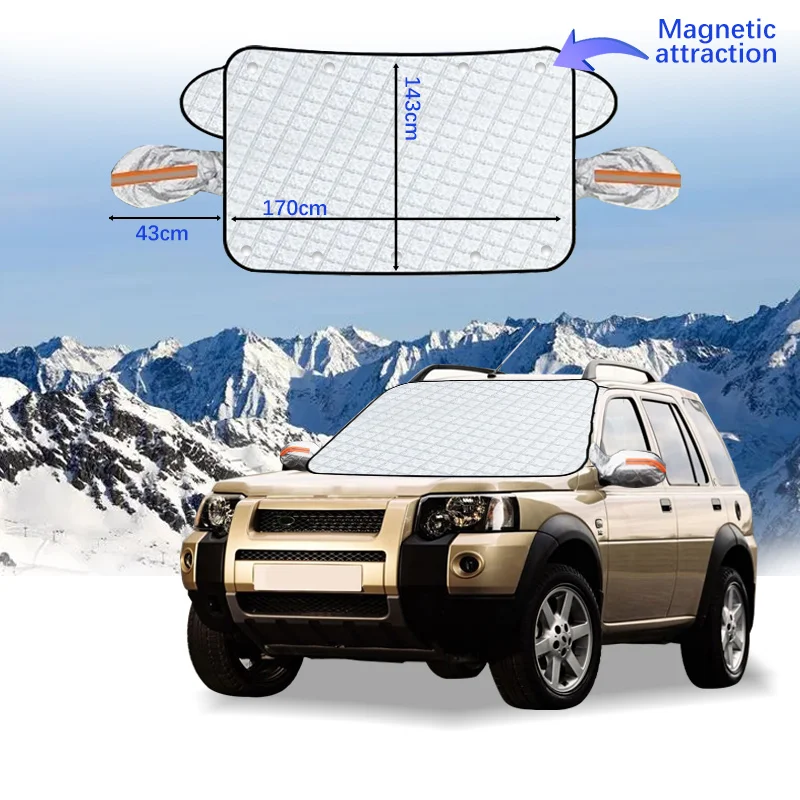 

Car Windshield Cover Magnet Winter Window Snow Shield Anti Frost Auto Front Window Snow Cover For Land Rover Freelander