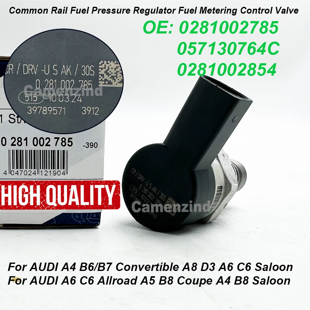 

НОВЫЙ 0281002785 0281002854 057130764F Топливный насос Регулятор давления топлива для Audi A4 A5 A6 A8 Q7 B8 Sportback 2009-2017