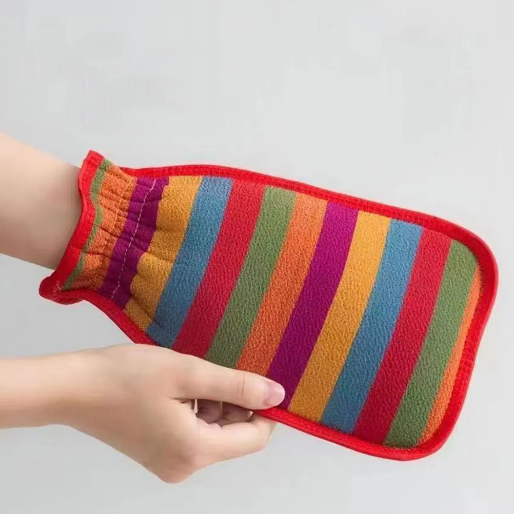 

Набор из 3 двусторонних мочалок-рукавиц для тела: отшелушивающие губки для глубокого очищения, мягкие и прочные, для душа и спа-процедур, аксессуары для ванны, люфа