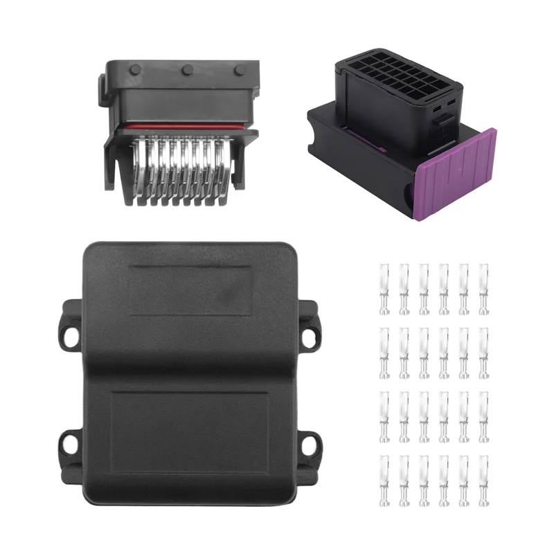 Automotive Motor Car Controller 24Pin ECU Circuit Board Connector Aluminum Alloy Shell