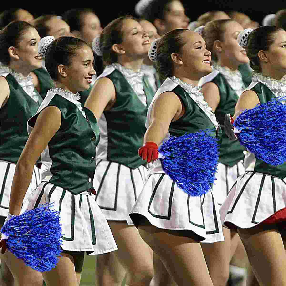 14-delige cheerleaders met bloemen bal-bloem sport ontmoet rekwisieten juichende dans