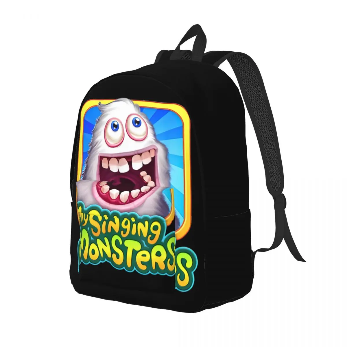 My Singing Monsters Mammott Funny Icon Backpack for Preschool Primary School Student Bookbag Boy Girl Kids Daypack Outdoor