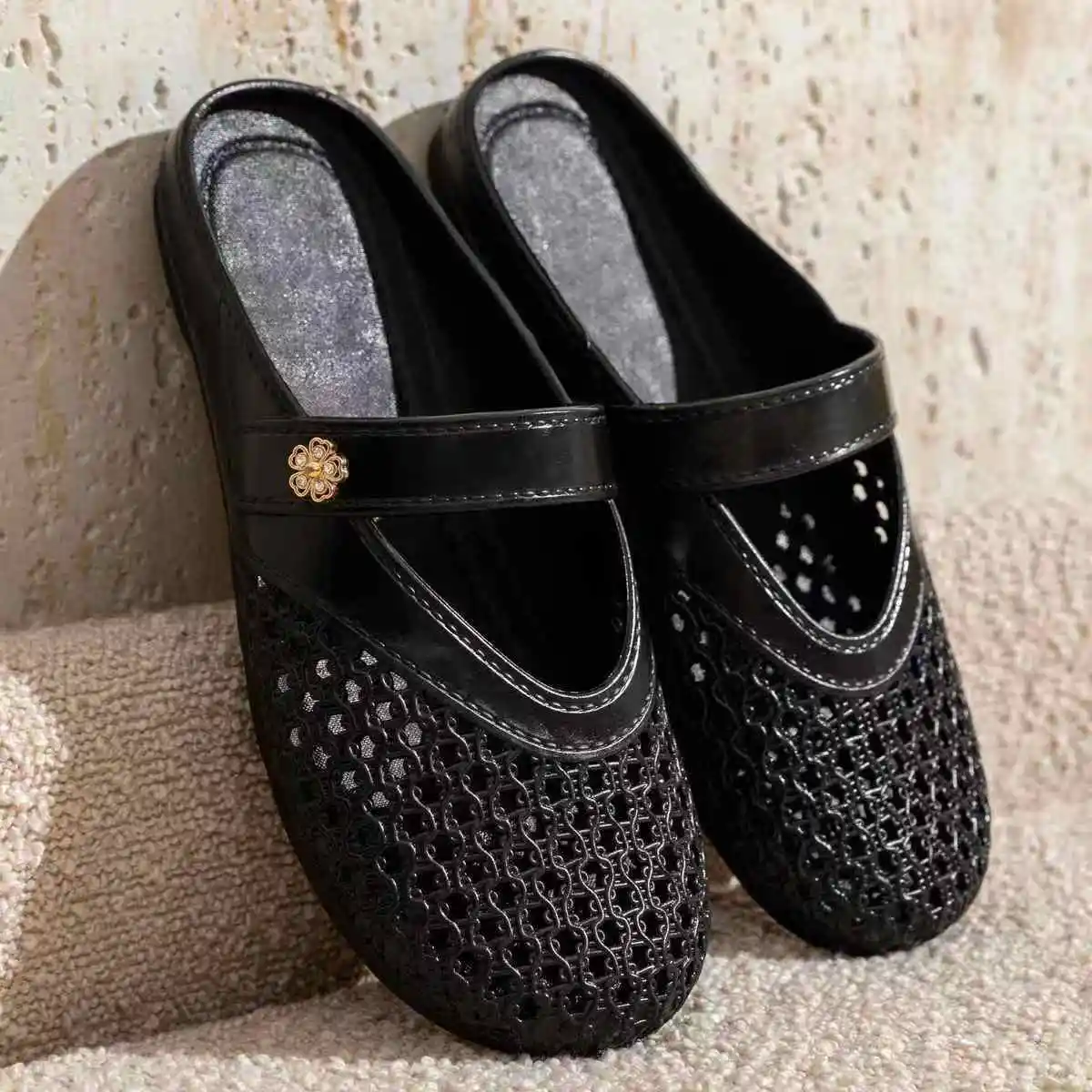 

Женские летние прозрачные тапочки Baotou с кристаллами, нескользящие домашние тапочки на мягкой подошве с открытой плоской подошвой, уличные пляжные тапочки