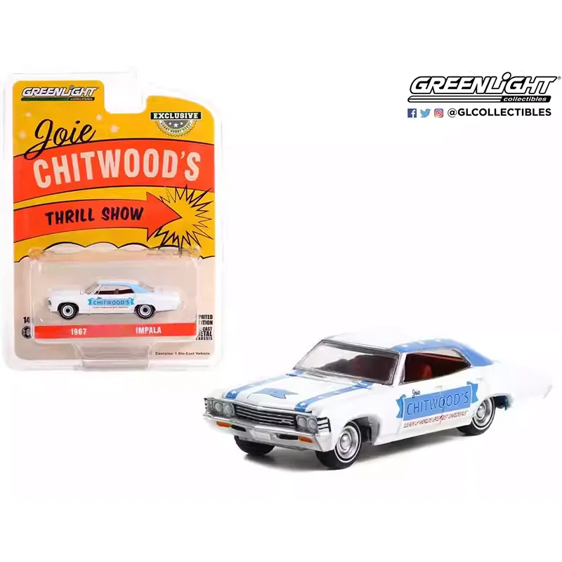 Greenlight 1:64 Scale 1967 Impala Alloy Model Car Ornament Souvenir Display Collection Hobby Gift