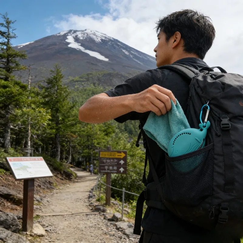 

Спортивное быстросохнущее полотенце Feeling Sports с силиконовым чехлом для хранения, из микрофибры, впитывающее холодный пот, дышащее