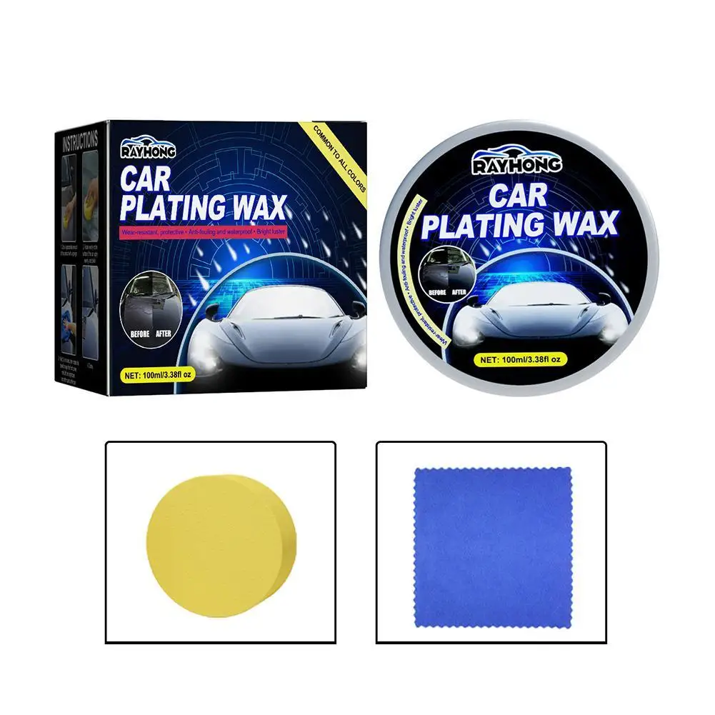 Car Polish Crystal Wax Coating Plating Set Hard Glossy Wax Layer Covering Paint Surface Waterpeoof Dustproof Scratch Repair