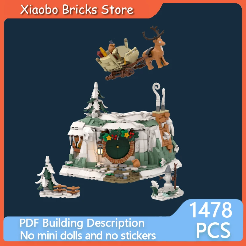 Anillo de película modelo MOC, bloques de construcción, calendario de Adviento de Navidad, tecnología Modular, regalos, vacaciones, montar, juguetes para niños, traje