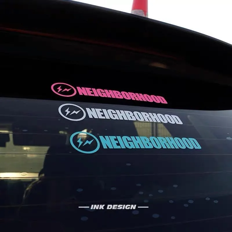 JDM Decorative Stickers  "NEIGHBORHOOD " Reflective Decal Car Body Stickers Helmet Laptop Scratch Cover Sticker image 3