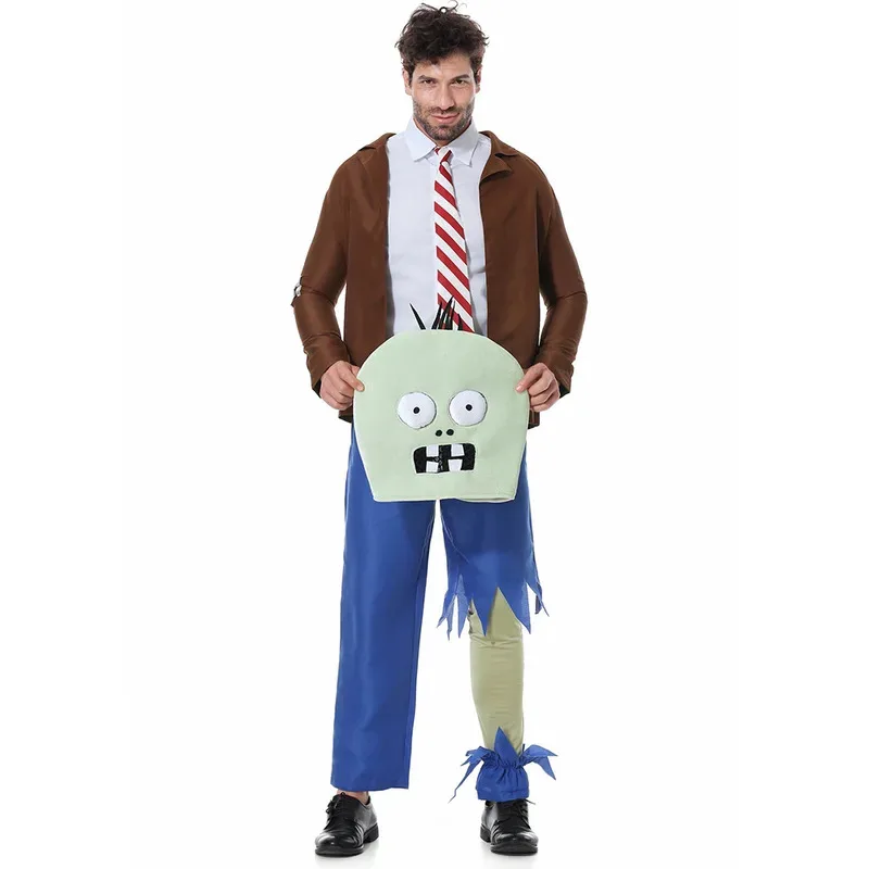 أزياء الهالوين التنكرية للبالغين والأطفال نباتات مقابل. زي أداء الزومبي كوس هدايا عيد الميلاد للبنين والبنات