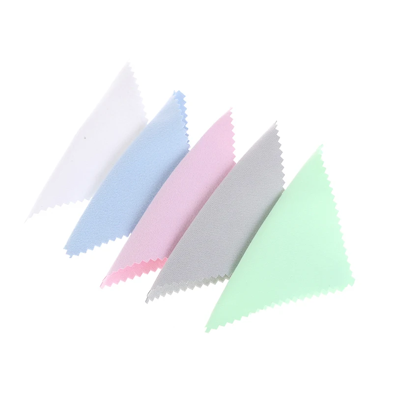 100pcs 8x8cm Color Cleaning Polishing Cloth Soft Clean Wipe Cloth Of Jewelry Tools