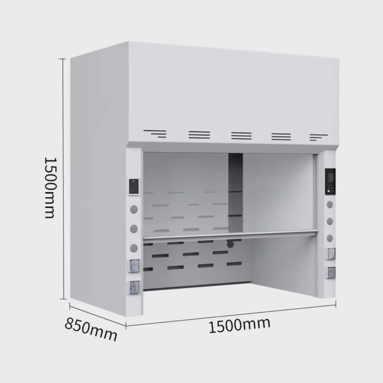 Laboratory PP Fume Hoods Exhaust Chemical Gases Fume Hood for School