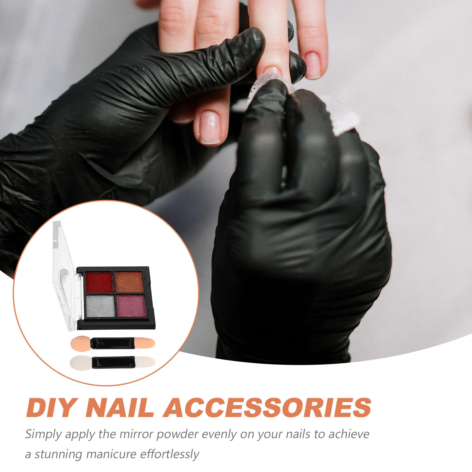 Paillettes glitter per unghie 4 colori Fiocchi scintillanti Accessori per manicure Tavolozza di polvere riflettente per decorazioni per nail art