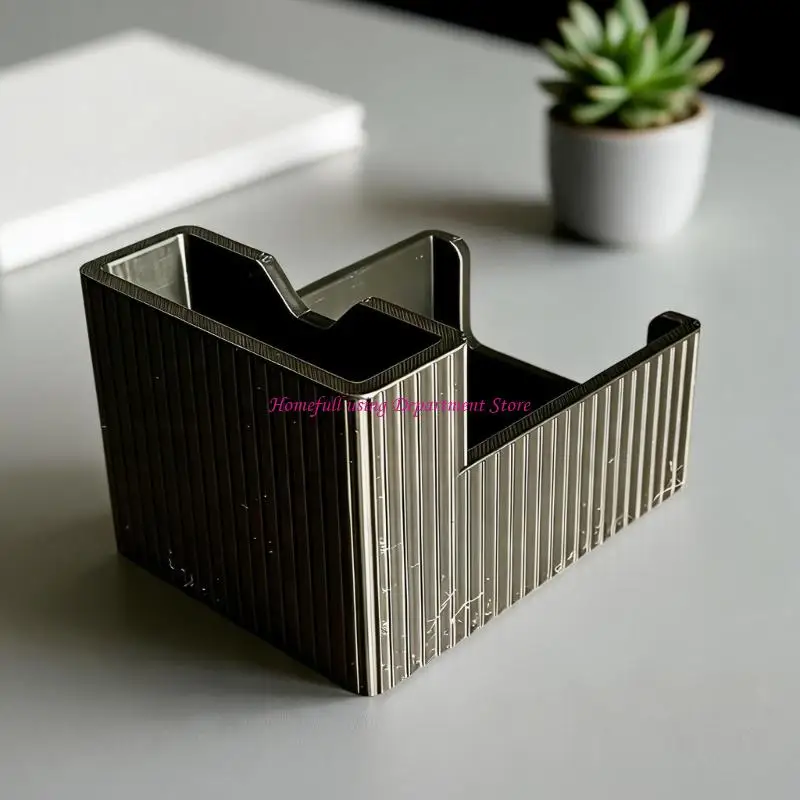  Desk Sticky Note Stand 3D Printed Storage Organiser with Two Sections for Paper Pads Small Supplies Office Desk and Study Table