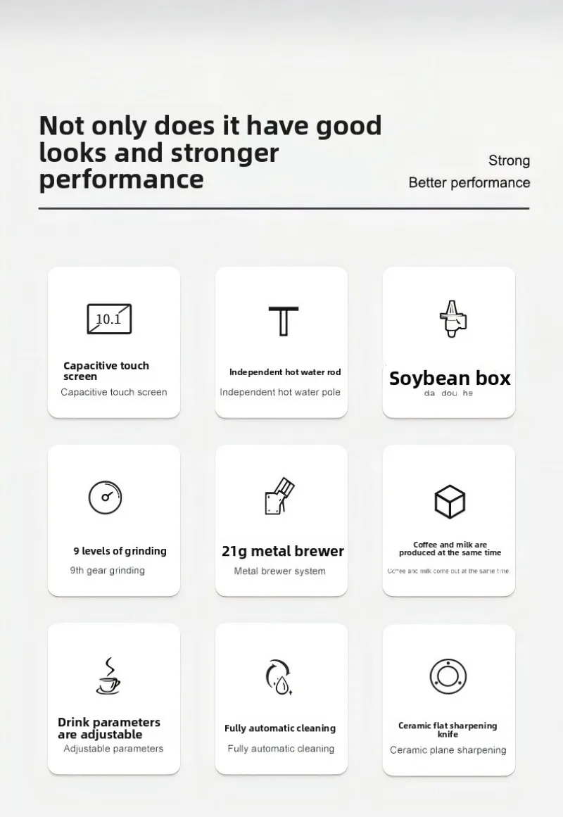 Cafetera automática comercial de alta calidad y fácil de usar, molinillo integrado de café con leche F80