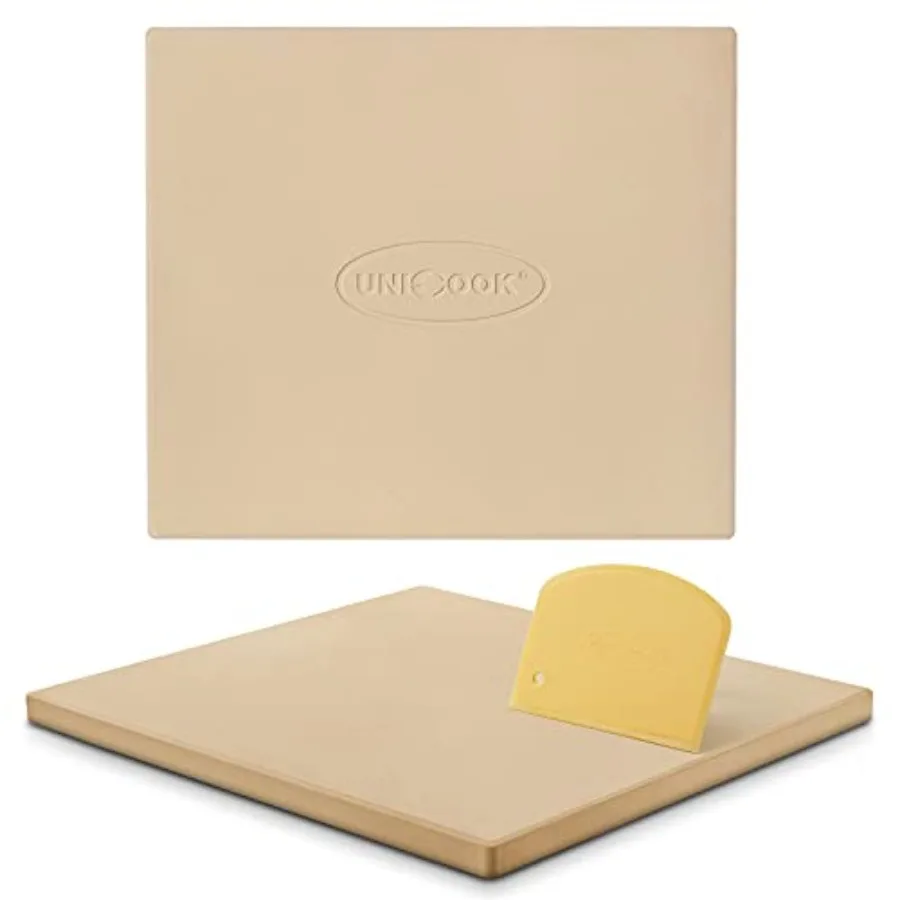 Large Pizza Stone for Oven and Grill, Heavy Duty Baking Stone for Bread, Thermal Shock Resistant Cordierite Pizza Pan, 16 x 14