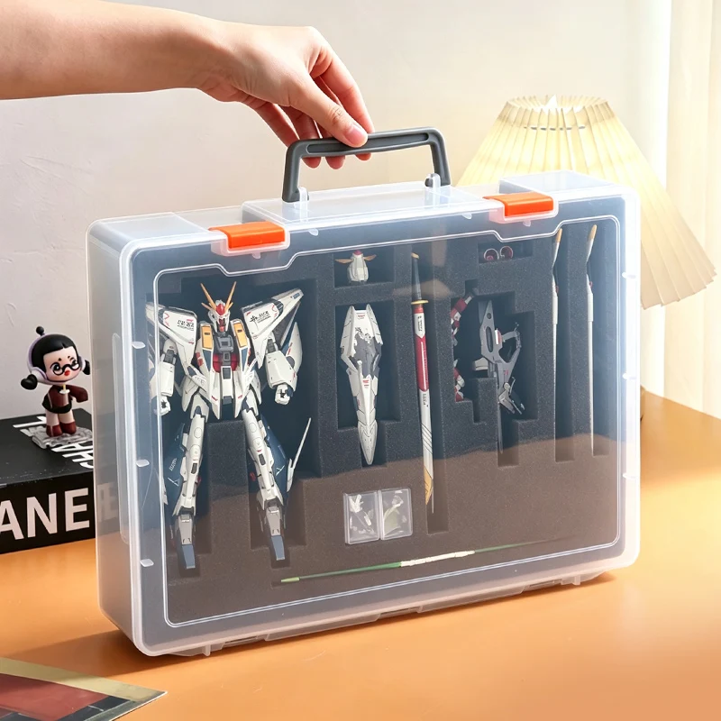  Mecha PG Storage Box Humanoid Model MG Assault Protection RG Soldier Puppet War Hammer Display Case Plastic Flip Cover
