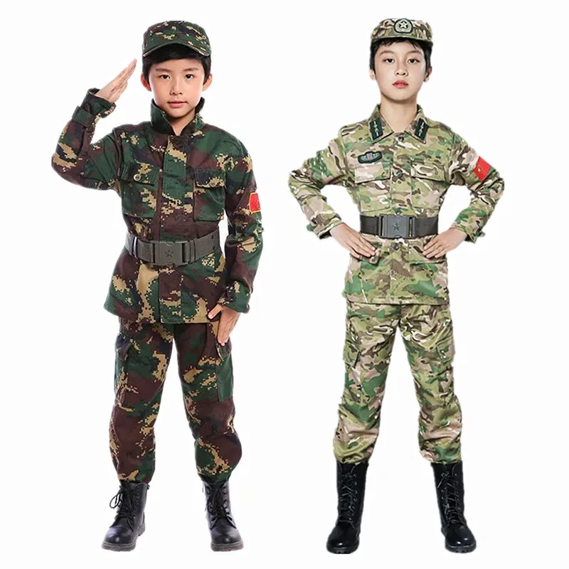 Sky02 Legerkostuum voor kinderen Soldaatkostuum Militaire kostuums voor jongens Militaire uitrusting Fantasiespelset Legerspeelgoed Soldier88Ji