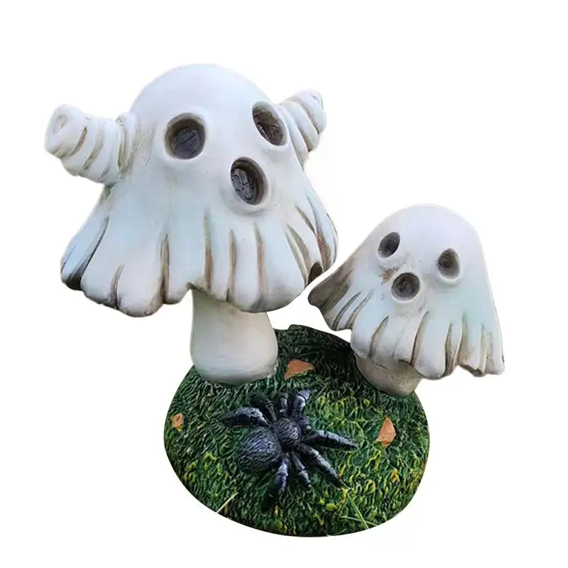 

Ghost Mushroom Decoration Resin Garden Ghost Statue Home Table Decoration Collectible Figurine For Yard Living Room Decoration