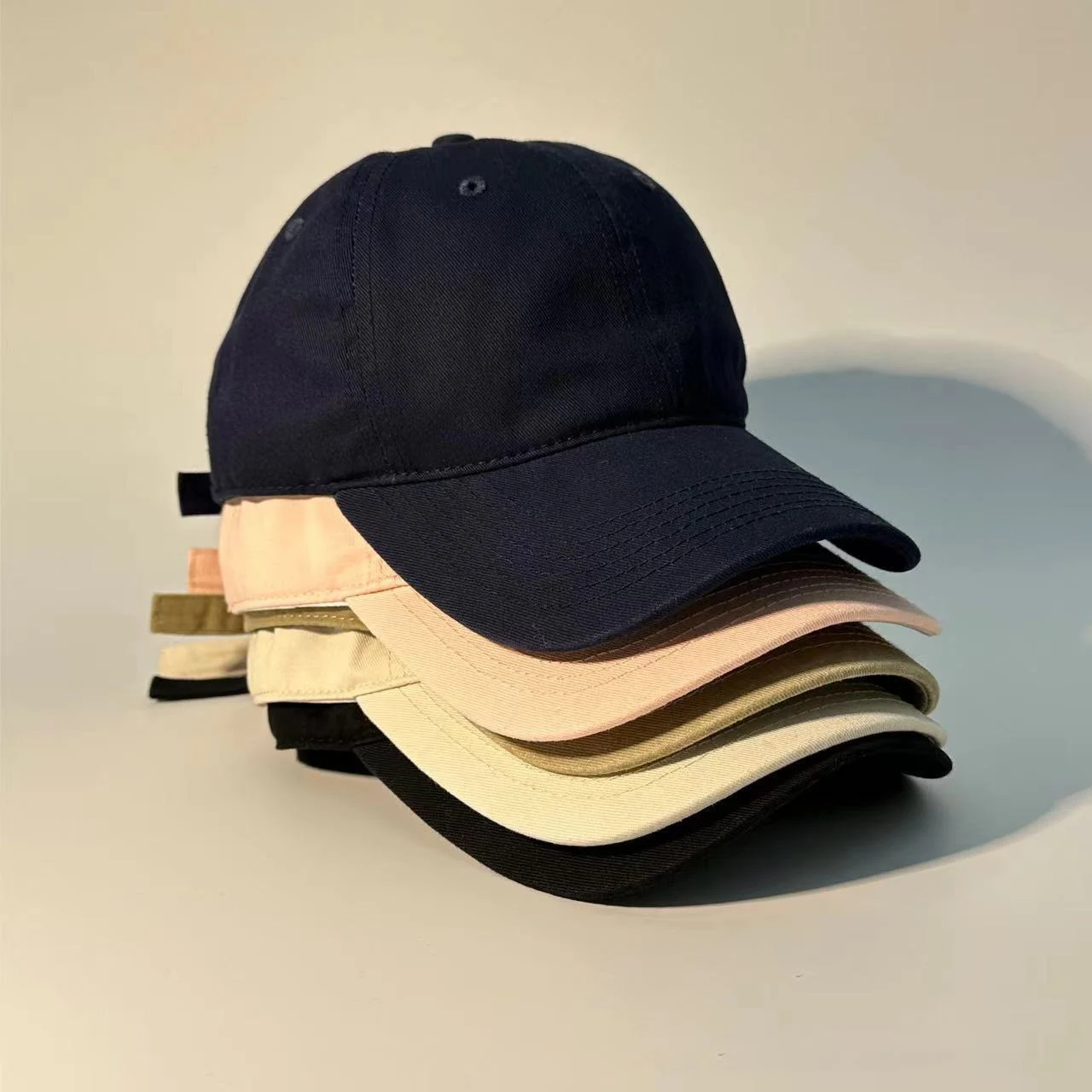 Basic Cotton Baseball Caps Women Men Hat Versatile Colors