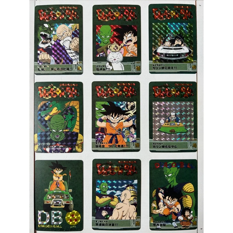 Dragon Ball Flash Card Son Goku Tien Shinhan Piccolo Title Page Series Op03 Diy 54 Sheet Action Toy Figure Anime Game Collection