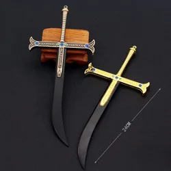 One Piece Weapon Keychains Dracule Mihawk Yoru Anime Peripheral Metal Weapon Model Figure Sword Keychain Gifts Toys for Boys