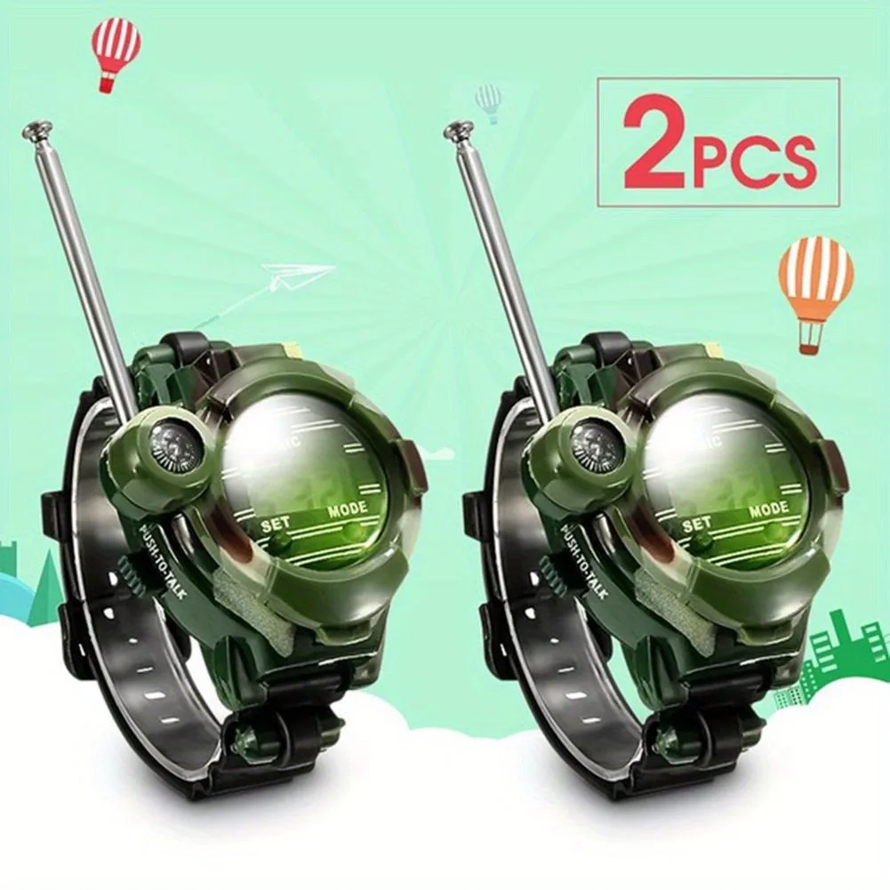 Toy Watch, Spy Watch, Military Toy 8-12 Years Old, 7-in-1 Digital Watch Walkie Talkie, Two-way Remote Transceiver