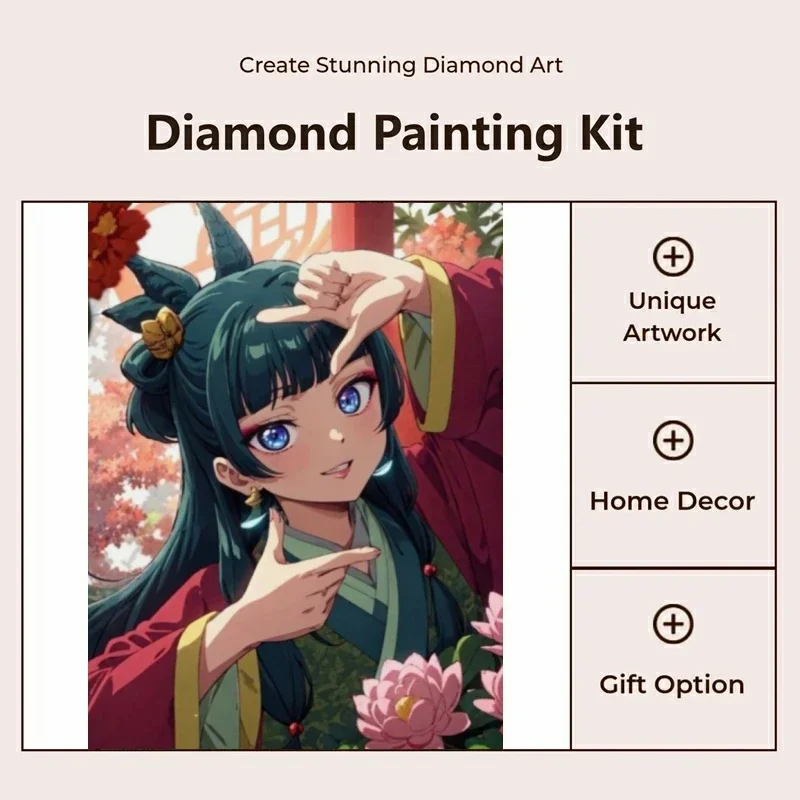 Frameless 5D Diamond Painting The Apothecary Diaries Anime Full Drill Handmade Home Wall Decoration Art Picture Poster