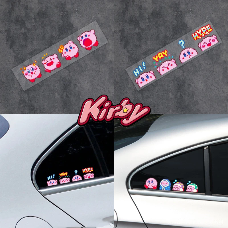 Kirby Car Sticker Accessories Vinyl Car Styling Cover Waterproof PVC Cartoon Cute Fashion Car Body Styling Decorative Stickers