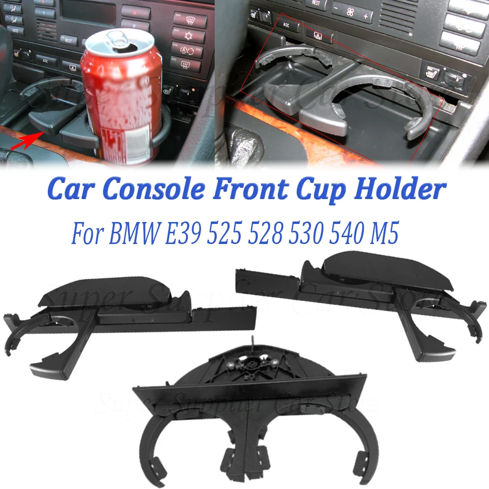 Porta-copos frontal do console 51168190205   Para BMW E39 525 528 530 540 M5 1995 1996 1997 1998 1999 2000 2001 2002 2003 2004 2005 2006