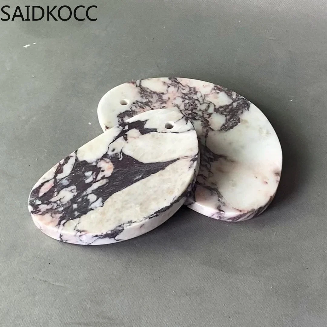 Natural Calacatta Viola Marble Irregular Tray Design Ornament Sample Room Home Desktop Jewelry Cosmetics Storage Tray Decoration