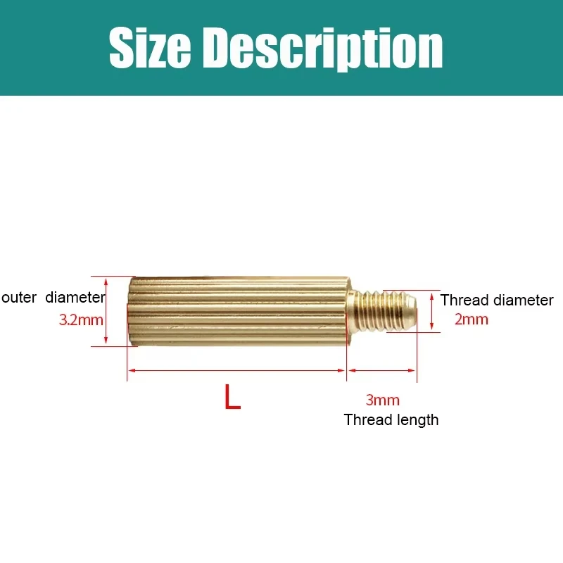 M2 Single-head Solid Brass Copper Round Standoff Spacer Support Pillar Column Male-Female Female Nut for PCB Board L=3mm-40mm