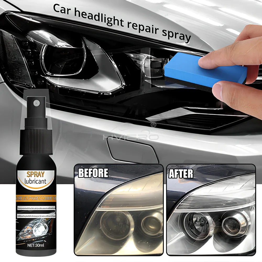 30ml Set Car Headlight Polishing Agent Scratch Remover Repair Fluid Maintenance Renewal Polish Clean Liquid Kit Auto Accessorie