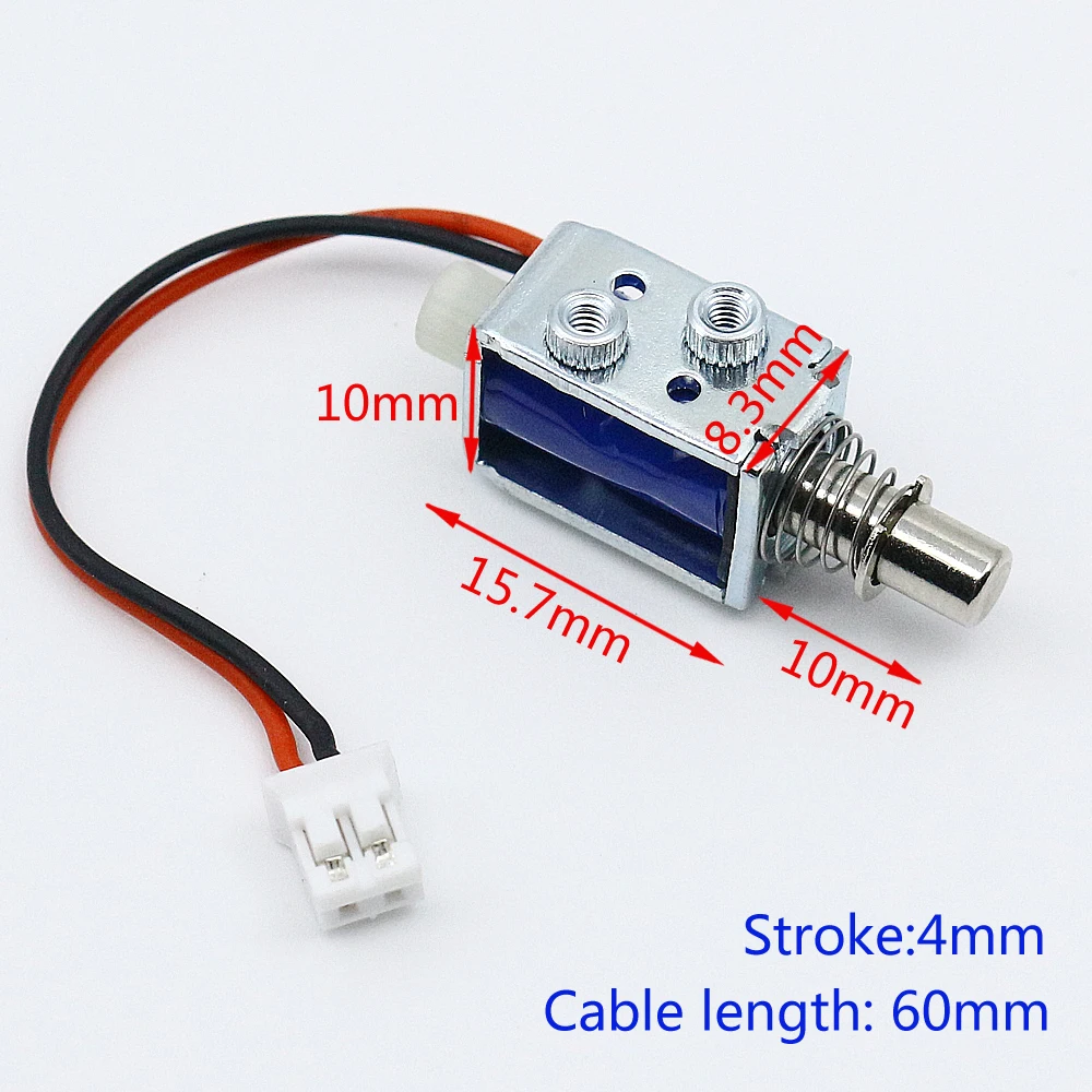 Mini cerradura electrónica de perno, electroimán de empuje pequeño, control eléctrico, solenoide, DC5v12v