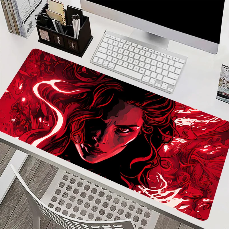 Scharlachrote Hexe Mauspad Büro PC Wunder Anime Tastatur Pad Spiels chrank Mouse pad Laptop Gaming Zubehör Schreibtisch matte HD Teppich