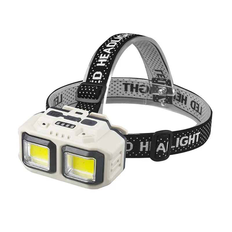 New Upgraded-COB LED Headlamp Type-C USB Rechargeable Headlight Outdoor Waterproof Head Flashlight High Power Head Lamp