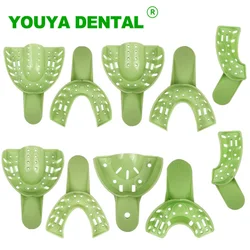 10pcs/set Dental Impression Trays Plastic Teeth Holders Impression Trays Dentistry Materials Oral Hygiene Clinic Dentist Product