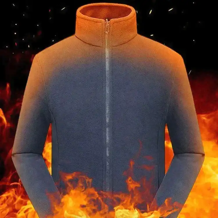 Men’s Double-Layer Fleece Hooded Jacket Winter Fleece Jacket Men Casual Thick Thermal Coat Army Pilot Jackets Air Force Cargo