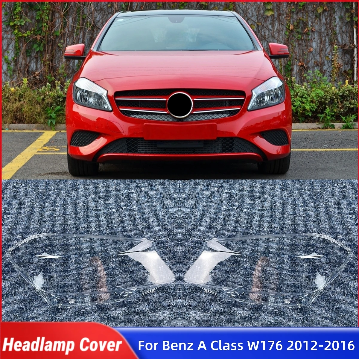 

For Mercedes Benz A Class W176 A180 A200 A260 A45 AMG 2012 2013 2014 2015 2016 Car Lampshade Head Lamp Cover