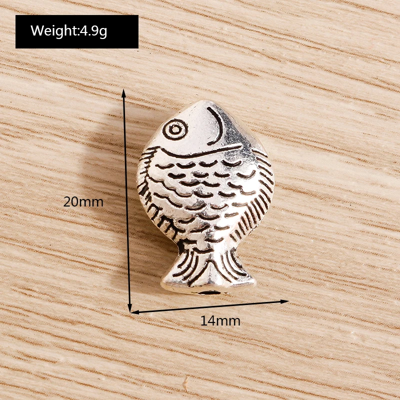 Tusember 10 Stück niedliche Anhänger aus Legierung in Form von Fisch, Qualle, Seestern und Muschel für die Schmuckherstellung von Halsketten, Ohrringen, Armbändern, DIY – Detail 8