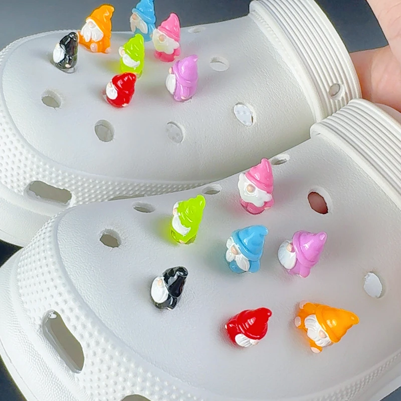 14 шт., оригинальные подвески для обуви, набор аксессуаров, пряжка для обуви с отверстием для Пасхи, кукла-гном из смолы, сделай сам, 3D обувь, украшения, подарок на вечеринку